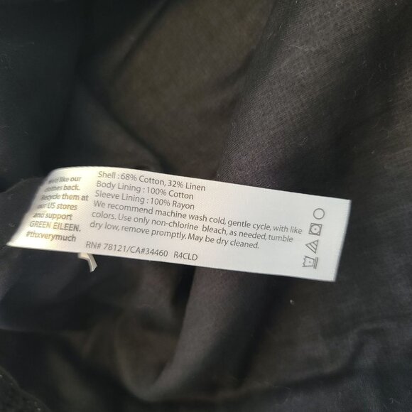 Eileen Fisher Cotton Linen Speckled Tweed Collarless Jacket‎ Blazer Size Small - Picture 8 of 9